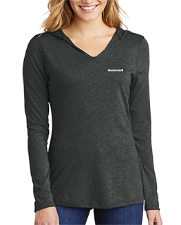 Ladies Long Sleeve Hoodie in Black